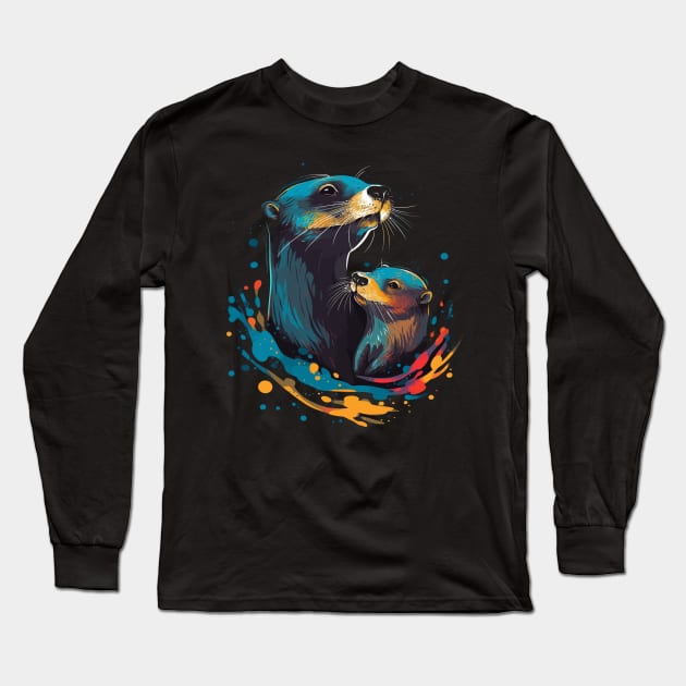 Otter Fathers Day Long Sleeve T-Shirt by JH Mart